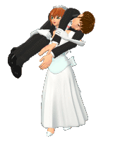 An unequally yoked marriage, woman in control or could be the man also.