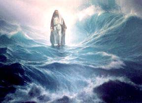 YAHUSHUA walking on water